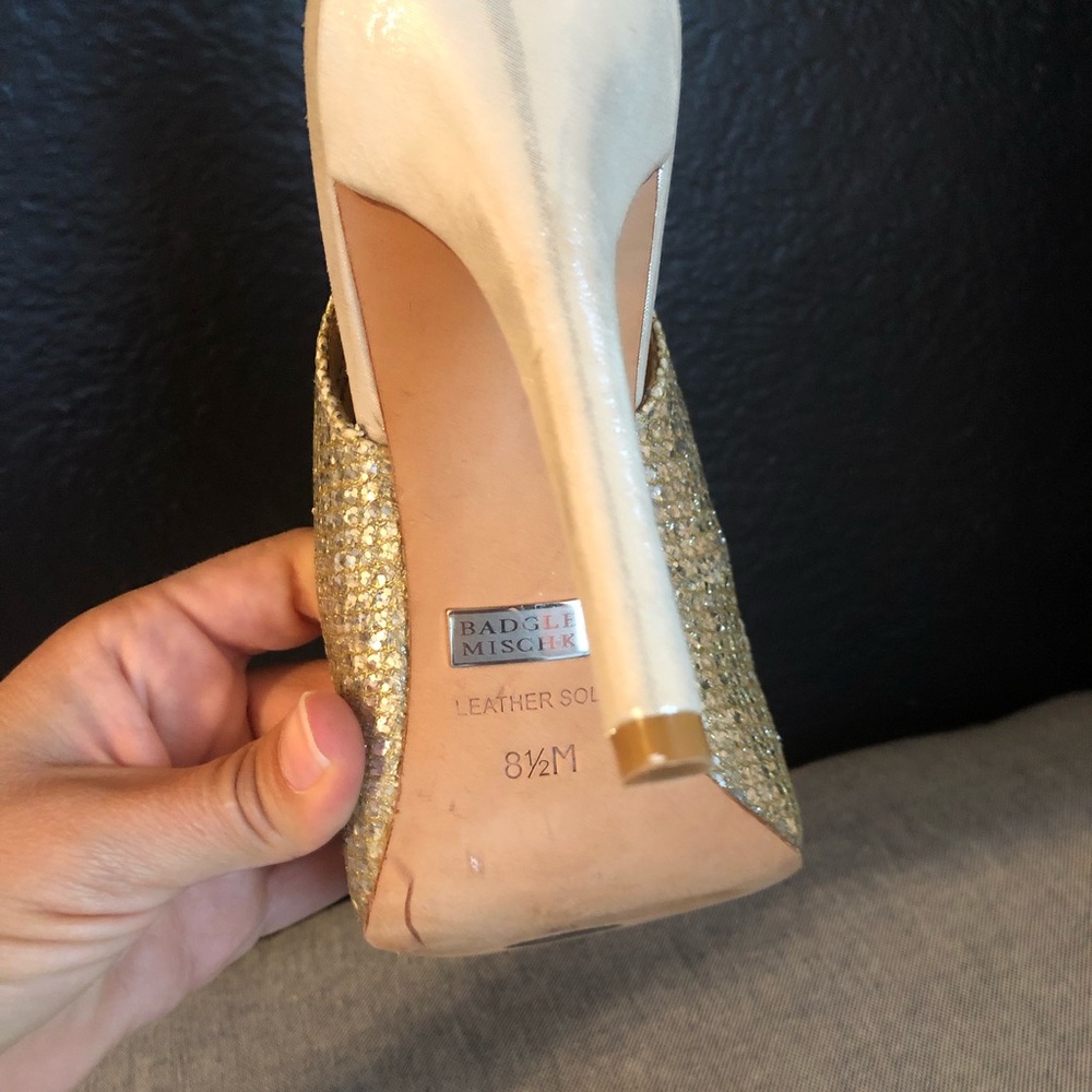 Badgley Mischka sparkly sling backs - Picture 2 of 7